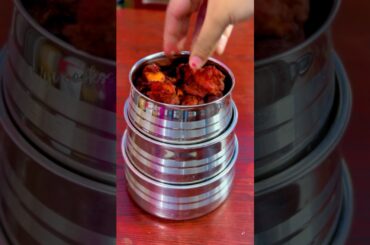 Sunday special: Mutton kulambu with chicken 65 & egg gravy #shortvideo #lunchideas #lunchbox #lunch