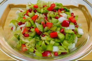 Arabic Green Salad || Arabian Salata || Healthy Arabic Salad || Quick & Easy Lettuce Salad Recipe