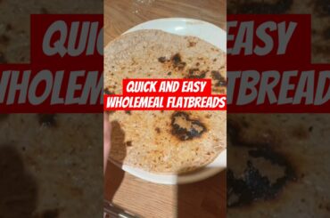 How to make healthy 4 ingredients wholemeal flatbreads - recipe and macros in description