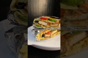 Would You Eat This? Egg Sandwich Loaded with cheese, chicken & healthy vegies #asmr #shorts