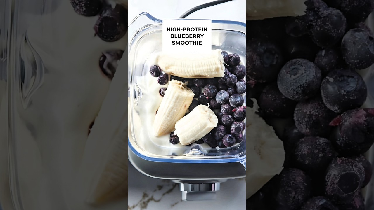 Blueberry Protein Smoothie For A Quick And Healthy Breakfast #short Blueberry Protein Smoothie For A Quick And Healthy Breakfast #short