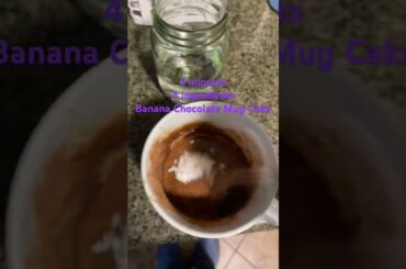 @msshiandmrhe Banana Chocolate Mug Cake  #recipe #easy #baking #healthy #treat #fyp #viralshort