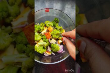 Healthy and simple Broccoli Paneer salad #quickrecipe #quickhealthyreceipe #weightlossrecepies