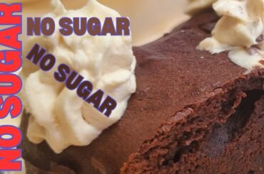 I don't eat sugar, healthy brownie cake, low calorie, no sugar, melts in the mouth
