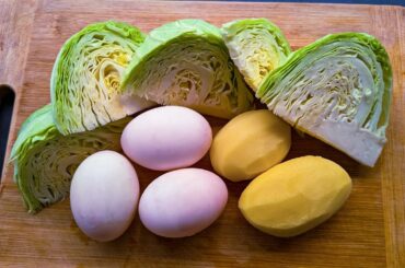Cabbage & Eggs Tastes better than Meat! Healthy Breakfast ideas. Quick & Simple Recipe!