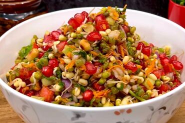 Healthy Green Moong Sprouts salad | Weight Loss Salad Recipe | High Protein Salad |