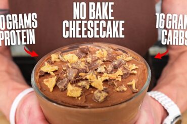 This PB Cup Protein Cheesecake Is INSANE! | Low Carb Dessert Recipe!