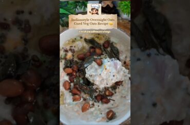 Healthy Overnight Oats Recipe For Weightloss  #shorts #oats #healthyrecipes #recipe #shortvideo