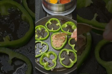 Protein-Packed Capsicum Rings in 60 Seconds | Healthy Snack Recipe | Quick & Delicious #shorts #food