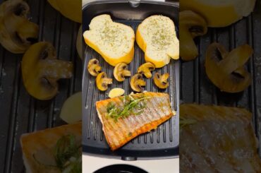 Full dinner in a grill pan #shortvideo #asmrsounds #food #cooking#recipe #shorts #dinner #healthy