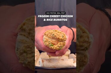 Macro-Friendly, High Protein Cheesy Chicken & Rice Burritos #shorts