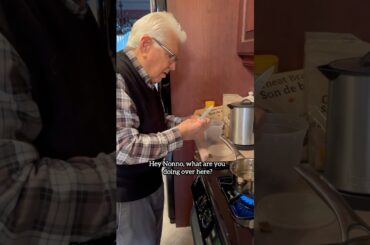 Nonno cooks too! Morning breakfast with Nonno Pasquale