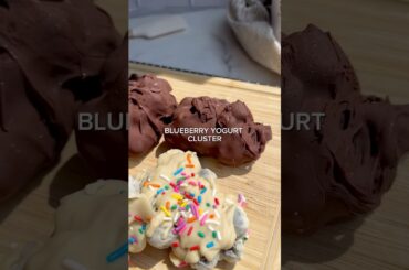 Yogurt blueberry cluster #yogurt #blueberry #healthysnacks #healthytreat #chocolate #recipe