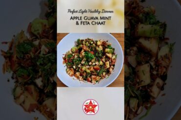Apple Guava Mint Feta cheese Chaat - Healthy Salad Recipe #shorts #viral #applesalad #guavachat