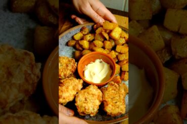 Chicken Nuggets and air fried potatoes recipe! #shorts