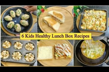 6 kid's Healthy Lunch Box Recipe| Full of Nutrients Recipe| Tasty and Healthy Lunch