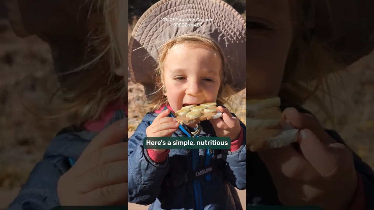 Healthy Snack: Regenerative Organic Almond Butter, Rice Crackers, and Bananas Healthy Snack: Regenerative Organic Almond Butter, Rice Crackers, and Bananas