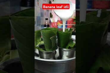 Banana leaf idly #cone idly #food #cooking #nature #healthy food #idlyrice #smallbites