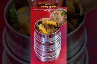 The Ultimate Sunday Feast: Mutton Biryani & Rich Gravy! #shortsfeed #briyani #lunchideas