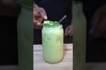 Cucumber Mojito making #mocktail #drink #mixing #lemon #7up #ice #freshjuice #recipe #healthy