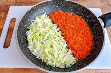 Just Add Egg With Cabbage & Carrot Tastier Than Pizza! Healthy Breakfast Recipe | Nolwenn Kitchen