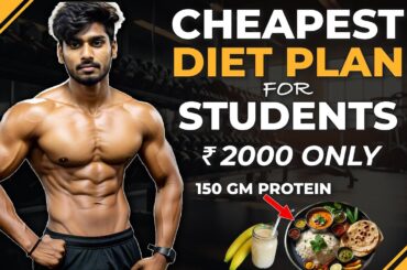 CHEAPEST Diet Plan For Students (Muscle Building Meals) | Low Budget Full Day of Eating