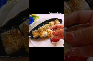 Cabbage veg roll/ cabbage momos / Healthy snacks recipe #shorts #ytshorts