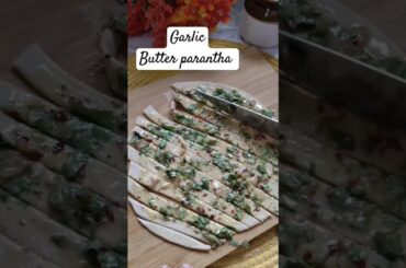 Garlic butter lachha parantha #shorts #short #shortsvideo #cooking #asmrsounds