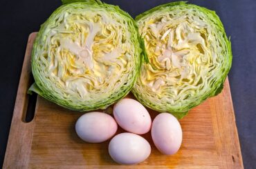 Egg & Cabbage Combo Tastier than Meat! Simple Healthy Breakfast ideas. Cheap & Tasty recipe.
