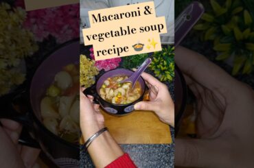 Must try this amazing macaroni & vegetable soup recipe. This winter makes this healthy soup. #shorts