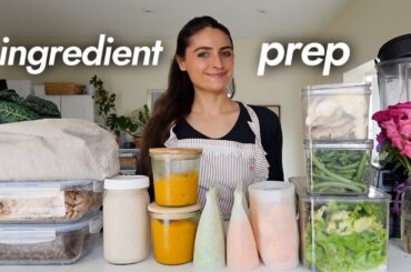 Prepping for Thanksgiving! Ingredient PREP | Healthy Stuffing, Lentil Loaf, Green Bean Casserole