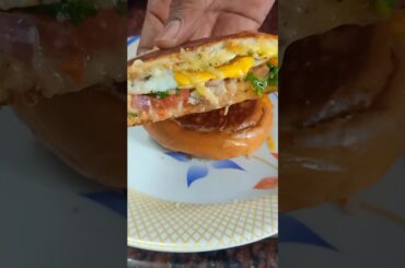 bun egg sandwich / healthy breakfast #shorts #viralvideo  #shortsfeed