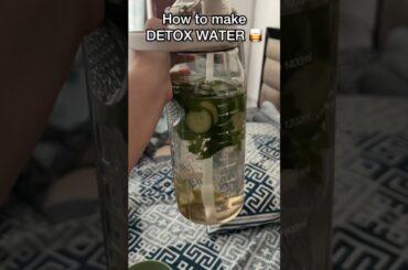 How to make DETOX WATER #detoxwater #weightloss #morningroutine  #recipe #shorts #healthylifestyle