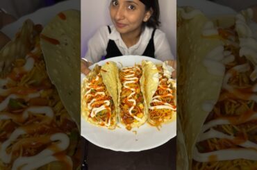 Papad tacos!! Instant recipe! #food #recipe #shorts #youtubeshorts #healthy