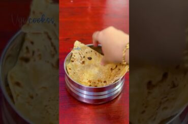 Today’s lunch box recipe: Chapathi with chicken gravy & egg #shortsfeed #lunchideas #lunchbox