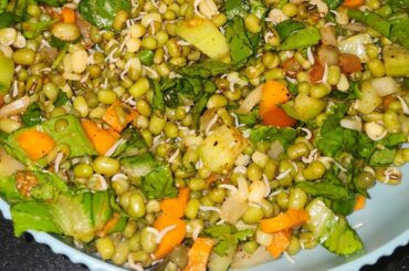 protien salad recipe / moong sprouts salad recipe /healthy weight loss recipe/ morning breakfast