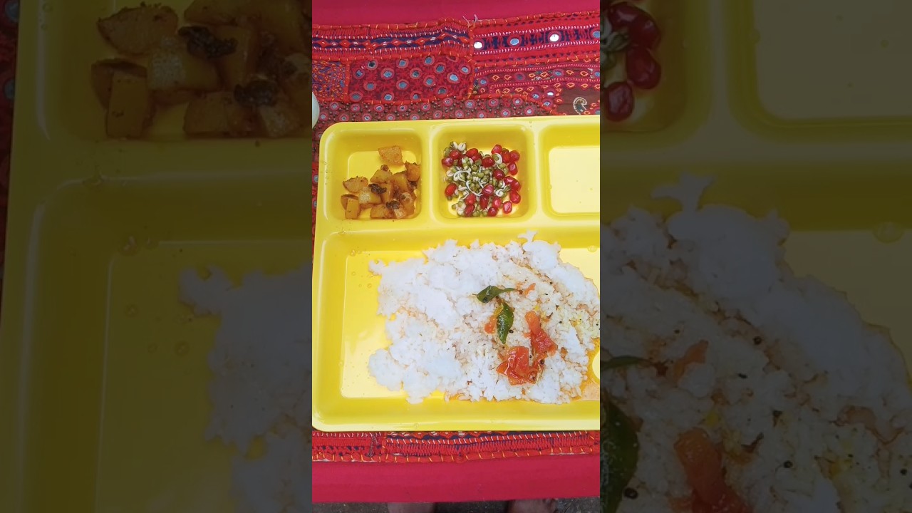 Rasam Sadham with Potato Fry and Moongdal Pomegranate Salad. #neeya_naana #potatofry #rasam Rasam Sadham with Potato Fry and Moongdal Pomegranate Salad. #neeya_naana #potatofry #rasam