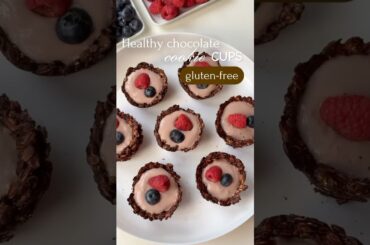 GLUTEN-FREE CHOCOLATE COOKIE CUPS #glutenfree #healthyrecipes #healthysnacks