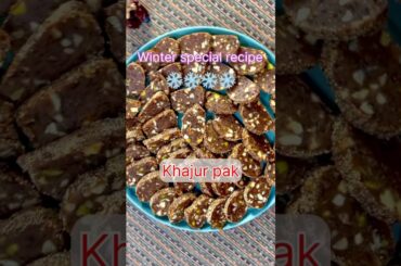 Healthy & Delicious Khajur Pak | Winter Special Sweet Treat #healthyrecipes #viralrecipe
