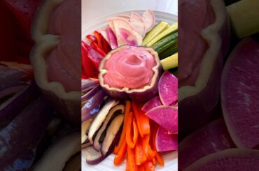 How to make Pink Hummus Dip | Healthy Snack #easyrecipe #vegan #healthyfood #hummus #healthysnacks