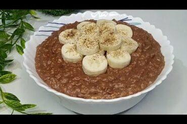 Best Oatmeal Recipe | Healthy Sugar Free Breakfast Idea | Chocolate Banana Oatmeal |Breakfast Recipe
