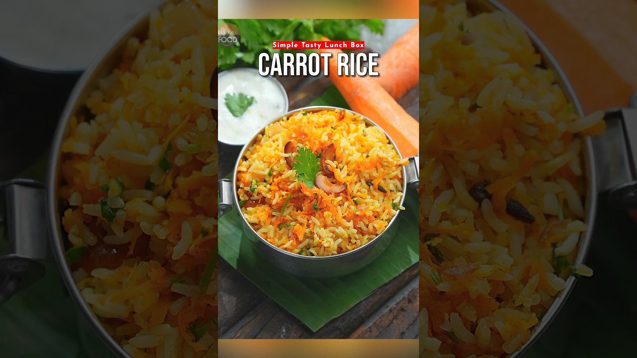 Instant Carrot Rice Recipe !! | Lunch Box Recipe Instant Carrot Rice Recipe !! | Lunch Box Recipe