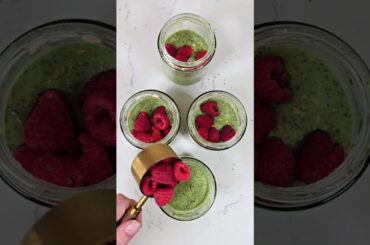 matcha protein overnight oats #overnightoats #healthyrecipes #mealprep #asmr #matcha #protein