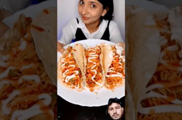 Papad tacos!! Instant recipe! #food #recipe #shorts #youtubeshorts #healthy