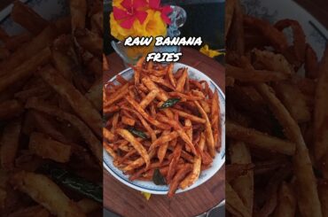 Raw banana fries #trending #shorts #food #cooking #healthy snacks #recipe #raw banana #fries