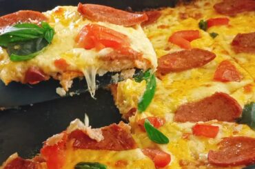 no carb pizza  recipe | | how to make a healthy pizza | No  dough pizza | pizza base without flour