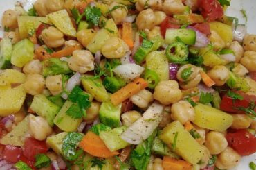 Protein Salad Recipe || Simple Mixed Cheakpea Salad || Quick & Healthy Recipe || #cookingandtravel77