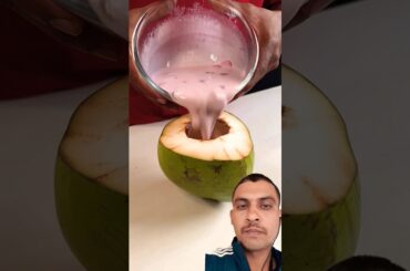 Shardio me Best healthy recipes with Coconut water #shorts #greenscreen #reaction