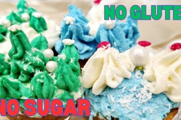 Almond cookies with the easiest Christmas design, low calorie, sugar free and gluten free