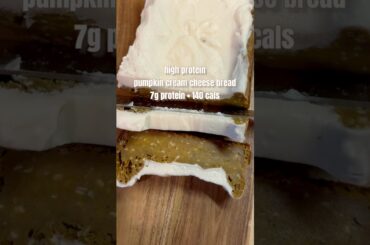 high protein pumpkin cream cheese bread #healthyrecipe #highproteinrecipes